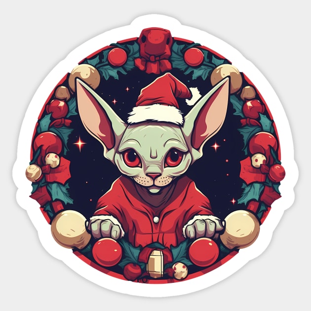 Sphynx Cat Xmas, Love Cats Sticker by logiamerch